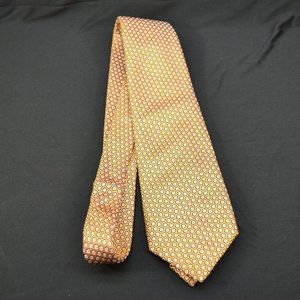 Dormeuil tie - gold/black/white geometric pattern